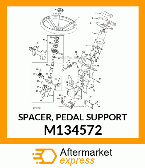 SPACER, PEDAL SUPPORT M134572