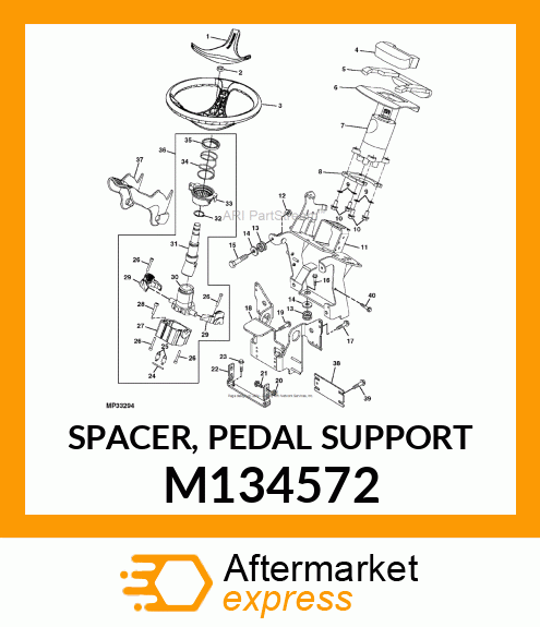 SPACER, PEDAL SUPPORT M134572