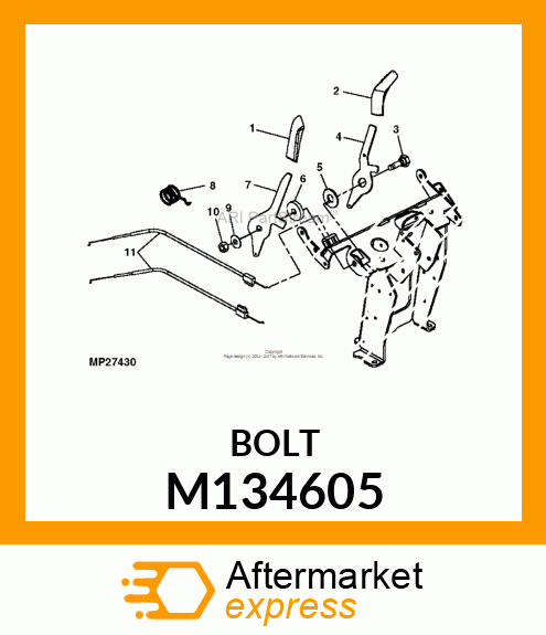 PIVOT, CHOKE THROTTLE M134605