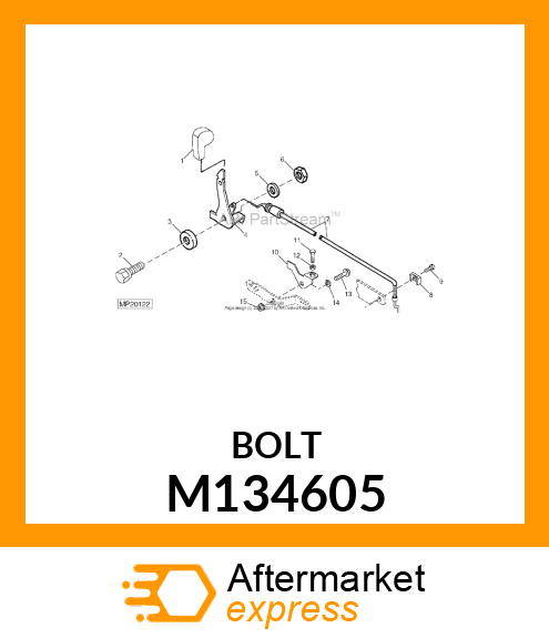 PIVOT, CHOKE THROTTLE M134605