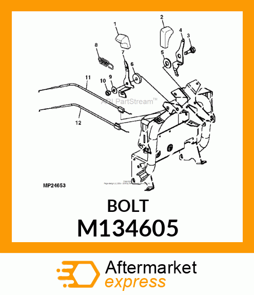 PIVOT, CHOKE THROTTLE M134605