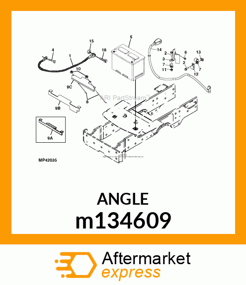 CLAMP,BATTERY HOLD DOWN m134609