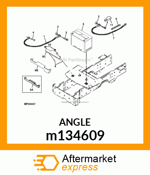 CLAMP,BATTERY HOLD DOWN m134609