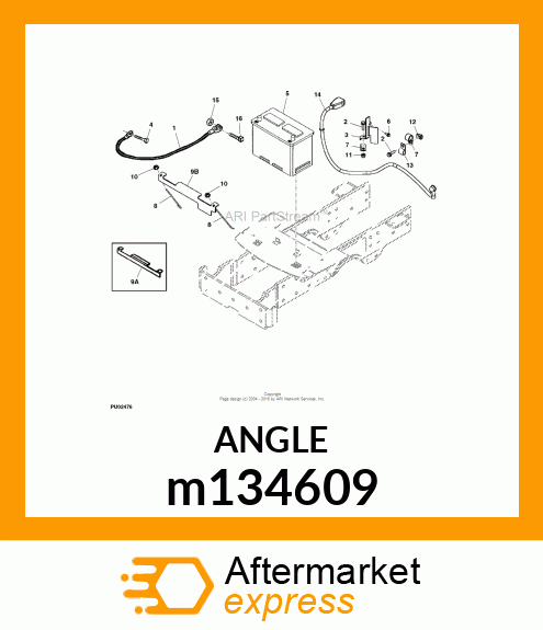 CLAMP,BATTERY HOLD DOWN m134609