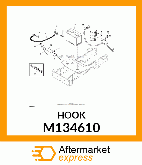 BOLT, ROD, BATTERY CLAMP # M134610