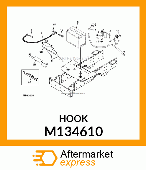 BOLT, ROD, BATTERY CLAMP # M134610