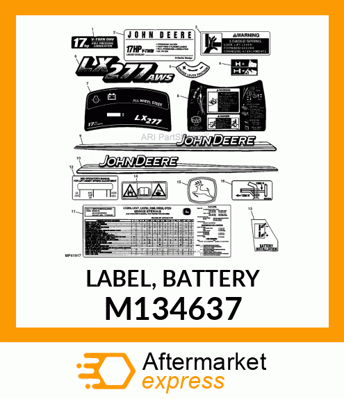 LABEL, BATTERY M134637