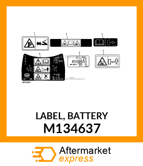 LABEL, BATTERY M134637