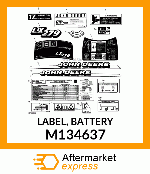 LABEL, BATTERY M134637