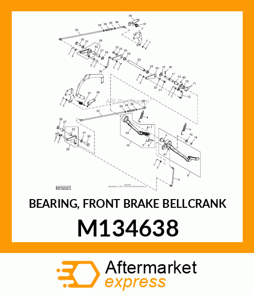 BEARING, FRONT BRAKE BELLCRANK M134638