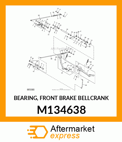 BEARING, FRONT BRAKE BELLCRANK M134638