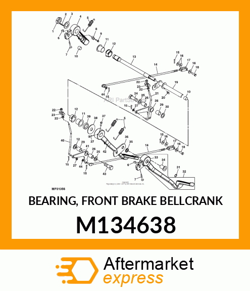 BEARING, FRONT BRAKE BELLCRANK M134638