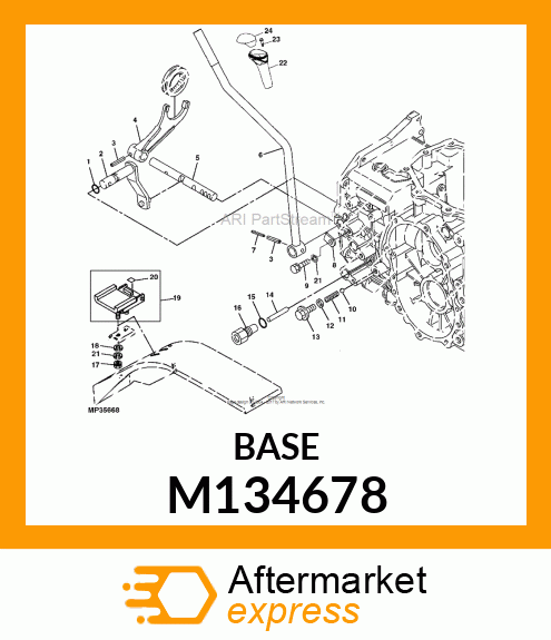 BASE, SHIFT KNOB M134678