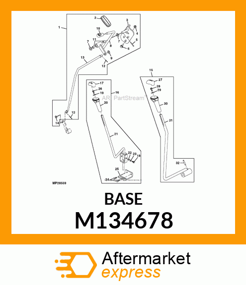 BASE, SHIFT KNOB M134678