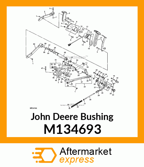 BUSHING, M16 X 12 FLANGE DV M134693