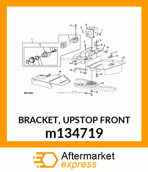 BRACKET, UPSTOP FRONT m134719