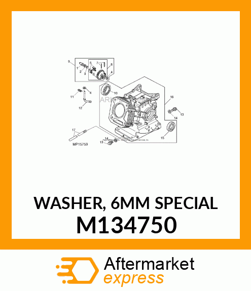 WASHER, 6MM SPECIAL M134750