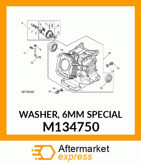 WASHER, 6MM SPECIAL M134750