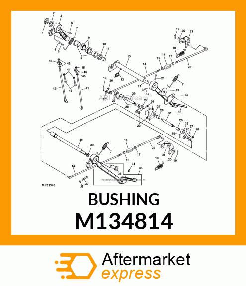 BEARING, NYLON BRAKE BELLCRANK M134814