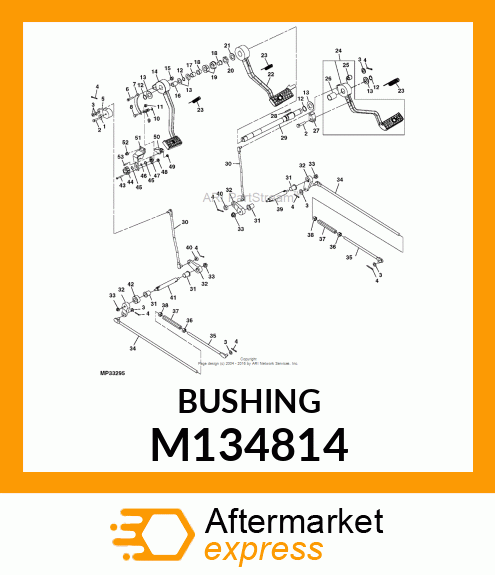 BEARING, NYLON BRAKE BELLCRANK M134814