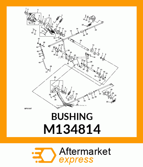 BEARING, NYLON BRAKE BELLCRANK M134814