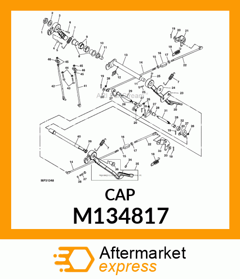 BEARING, BRAKE PIVOT M134817