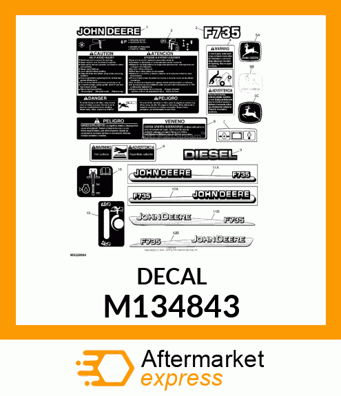 LABEL,"CAUTION/DANGER" TUNNEL M134843