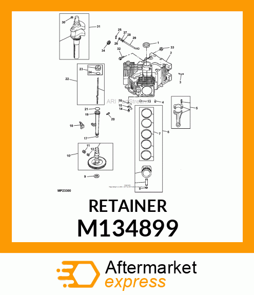 RETAINER, REED M134899