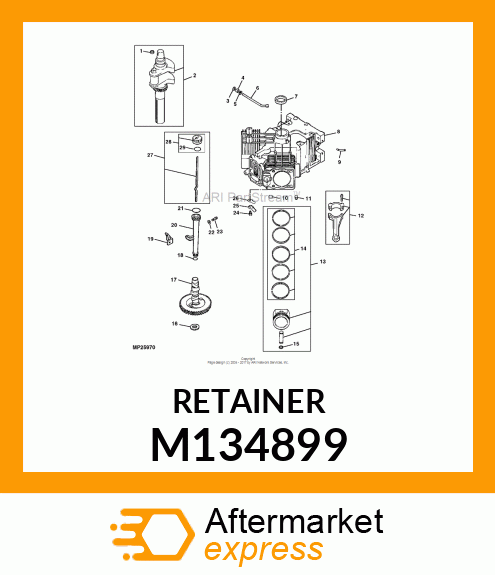 RETAINER, REED M134899