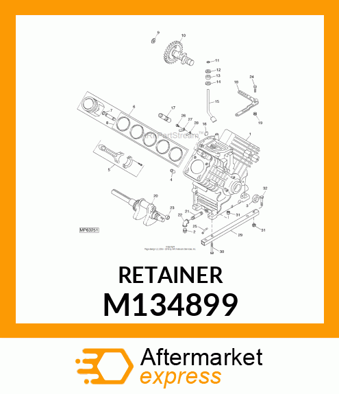 RETAINER, REED M134899