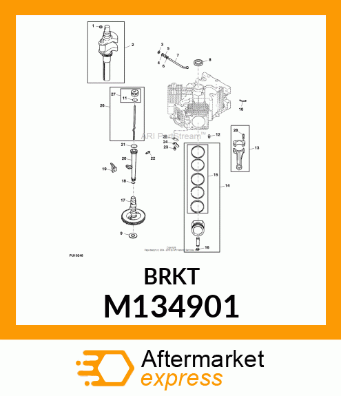 BRACKET, OIL FILL TUBE M134901