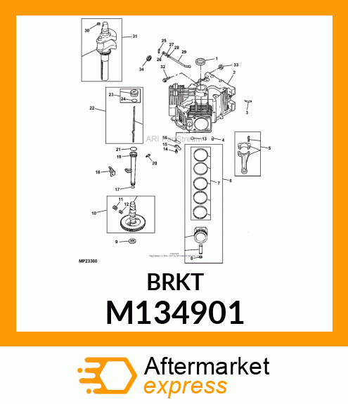 BRACKET, OIL FILL TUBE M134901