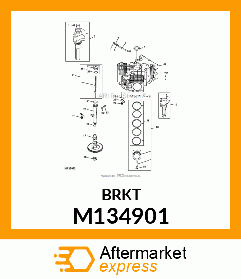 BRACKET, OIL FILL TUBE M134901