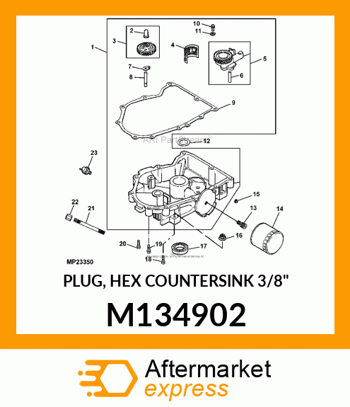 PLUG, HEX COUNTERSINK 3/8" M134902