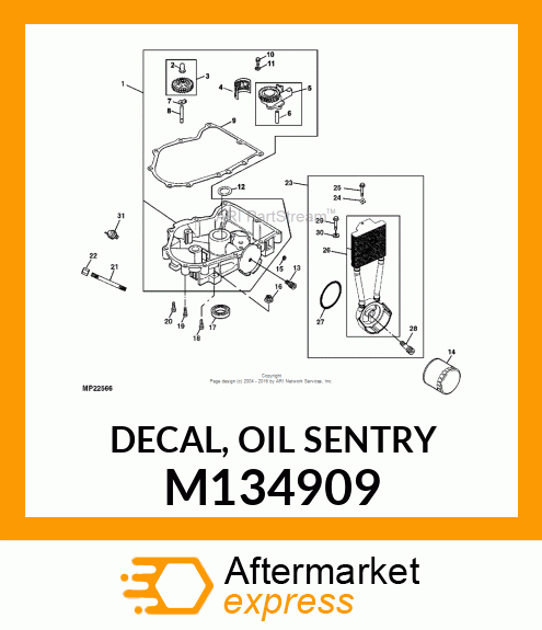 DECAL, OIL SENTRY M134909