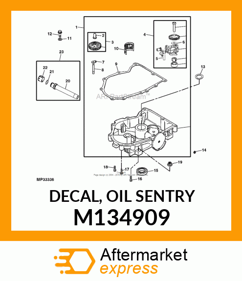 DECAL, OIL SENTRY M134909