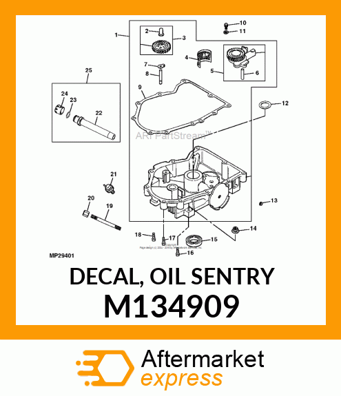 DECAL, OIL SENTRY M134909