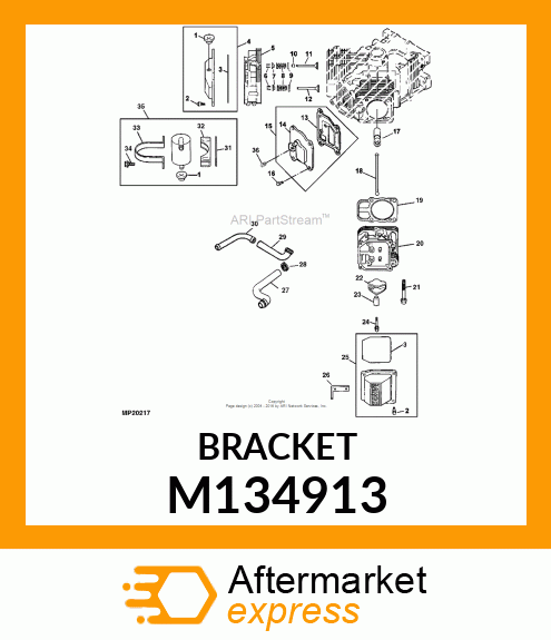 BRACKET, BREATHER SEPARATOR M134913