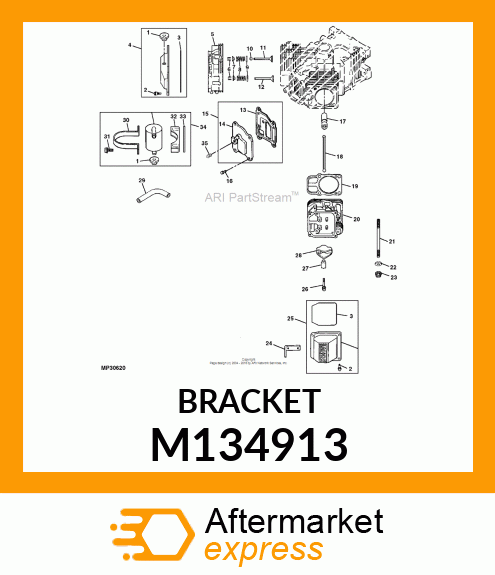 BRACKET, BREATHER SEPARATOR M134913