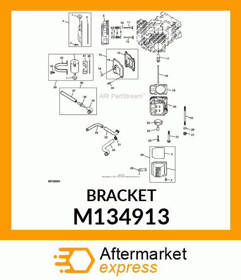 BRACKET, BREATHER SEPARATOR M134913