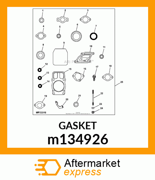 GASKET, AIR CLEANER BASE m134926