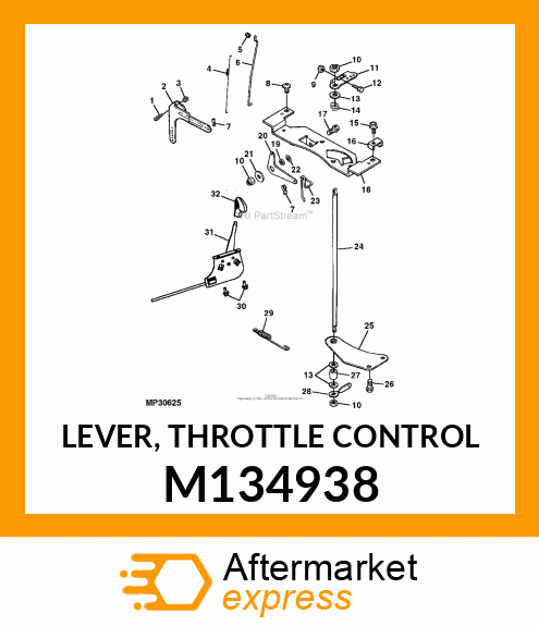 LEVER, THROTTLE CONTROL M134938