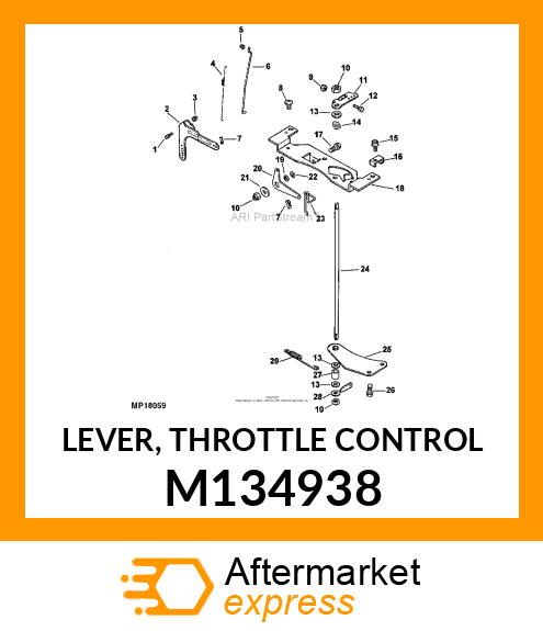 LEVER, THROTTLE CONTROL M134938