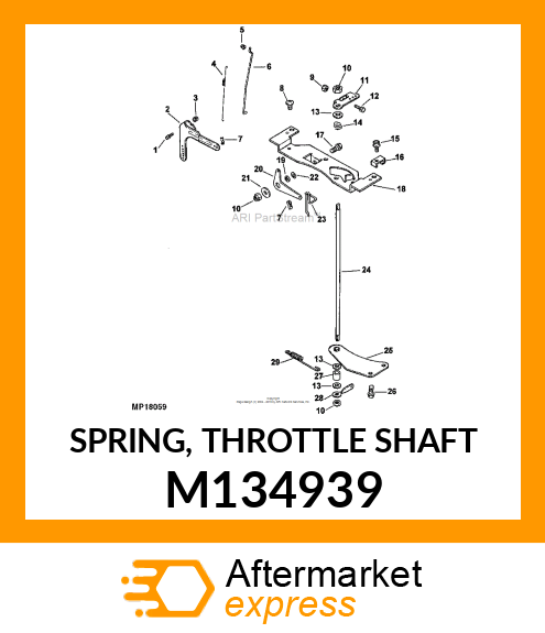 SPRING, THROTTLE SHAFT M134939