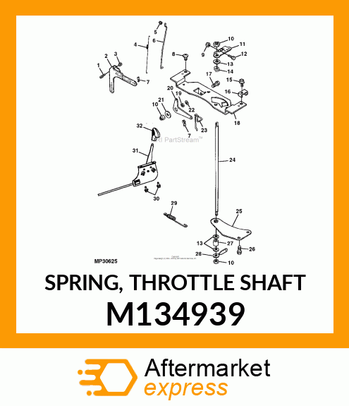 SPRING, THROTTLE SHAFT M134939