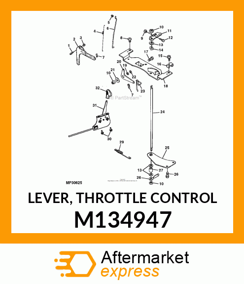 LEVER, THROTTLE CONTROL M134947