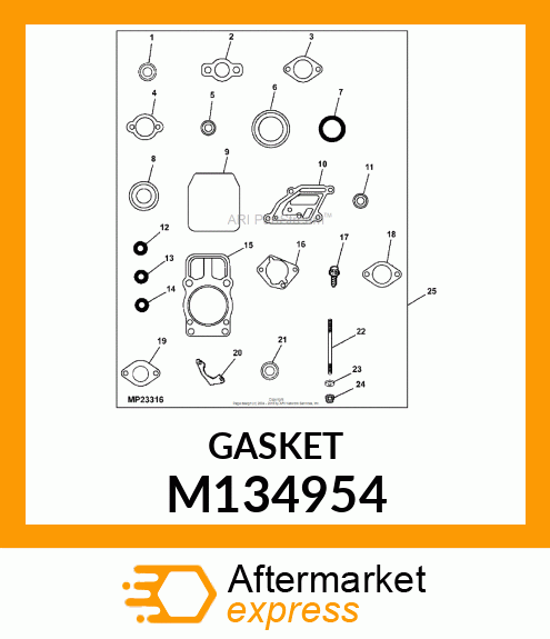 GASKET, FUEL SPITBACK M134954