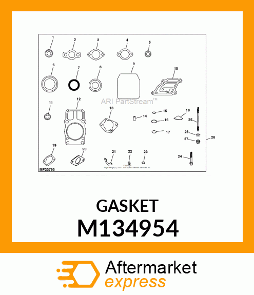 GASKET, FUEL SPITBACK M134954