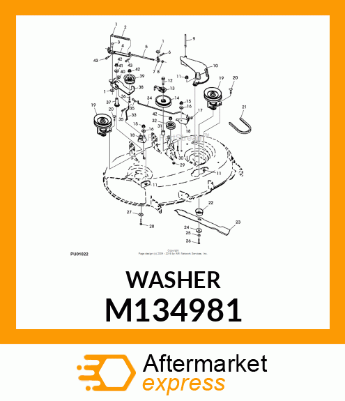 WASHER, BLADE # M134981