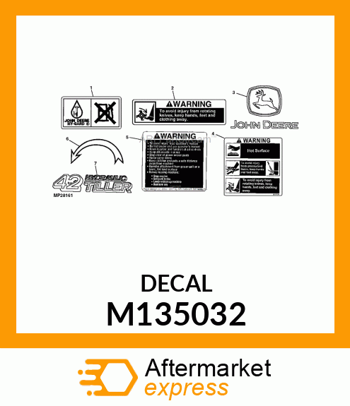 LABEL, ARROW ROTATION (42" TILLER) M135032